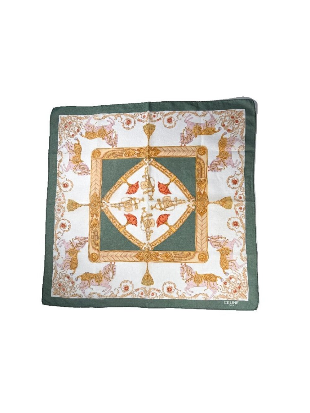 Celine Paris Vintage Equestrian Scarf